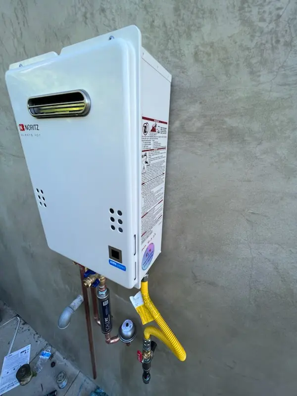 Tankless water heater installation for Colony Village homes